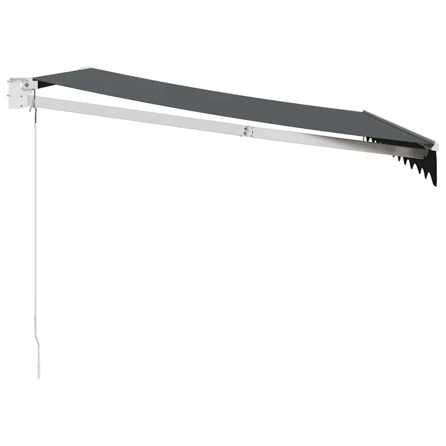 Auvent rétractable anthracite 3,5x2,5 m tissu et aluminium - 4