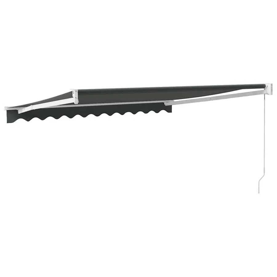 Auvent rétractable anthracite 3,5x2,5 m tissu et aluminium - 5