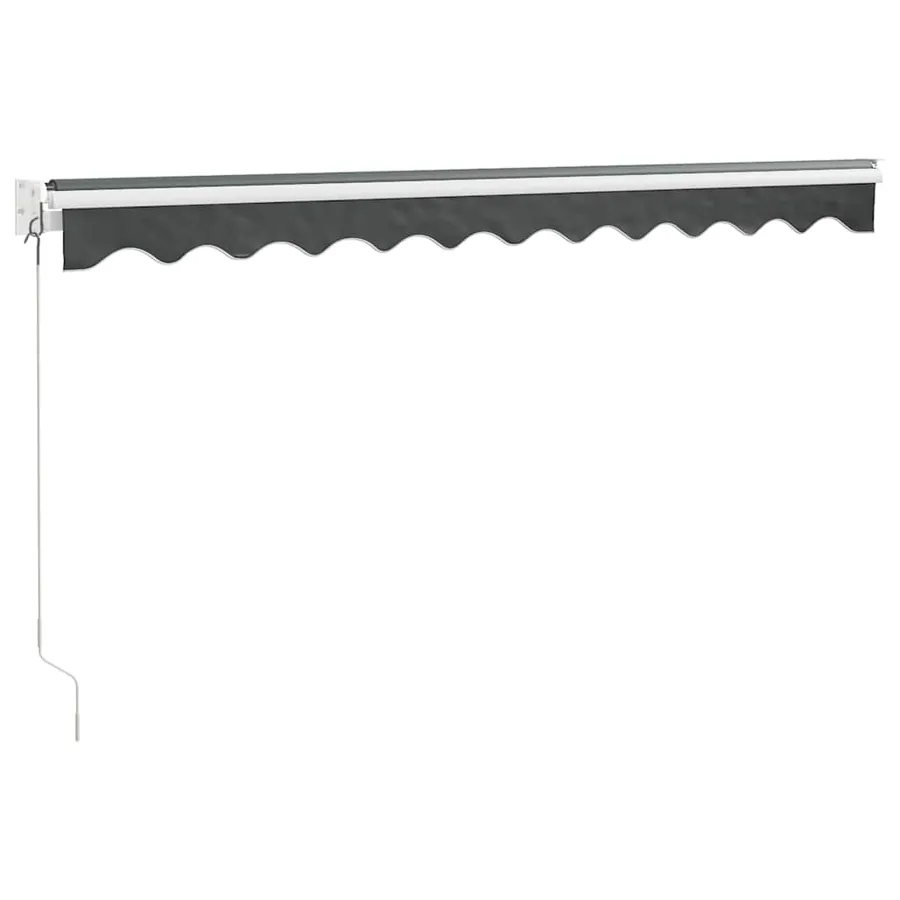 Auvent rétractable anthracite 3,5x2,5 m tissu et aluminium - 6