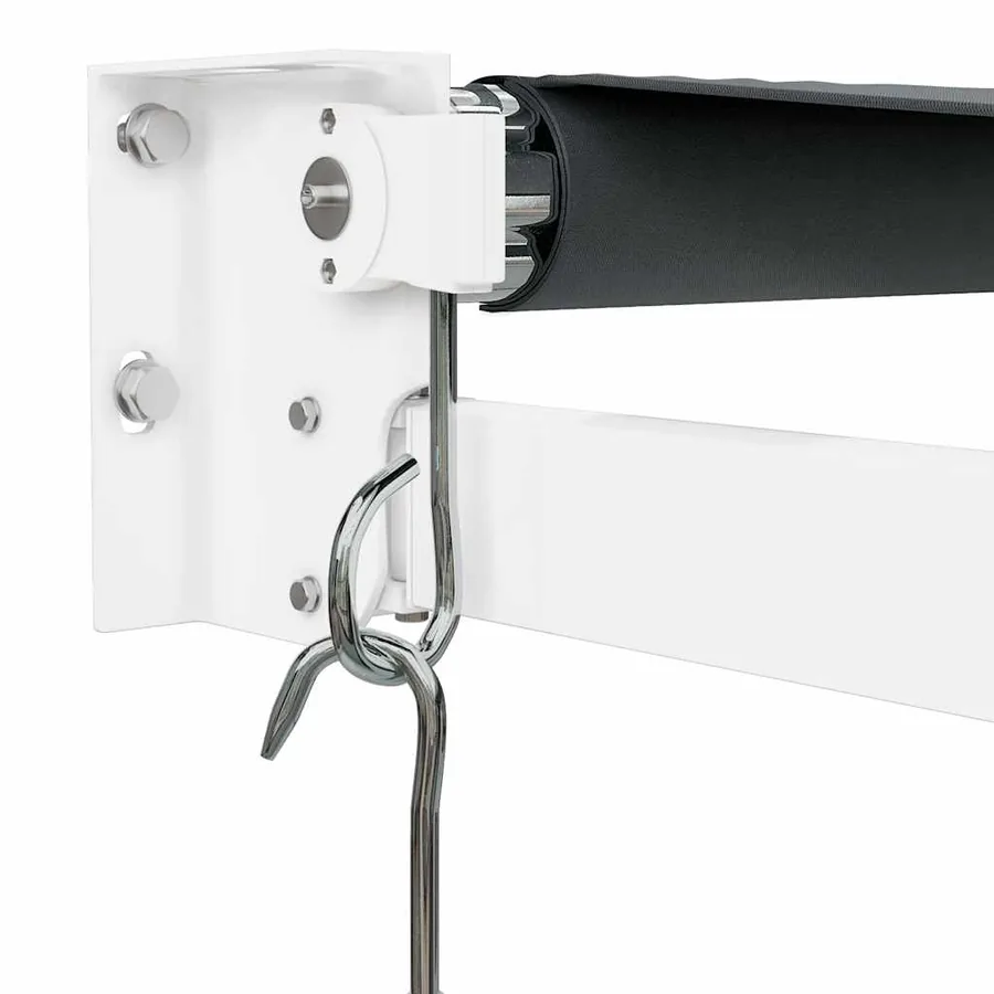 Auvent rétractable anthracite 3,5x2,5 m tissu et aluminium - 7
