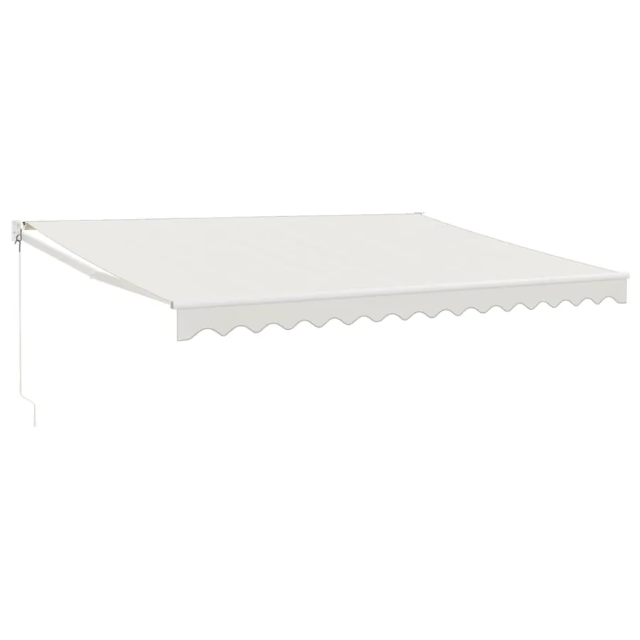 Auvent rétractable crème 4x3 m tissu et aluminium - 2