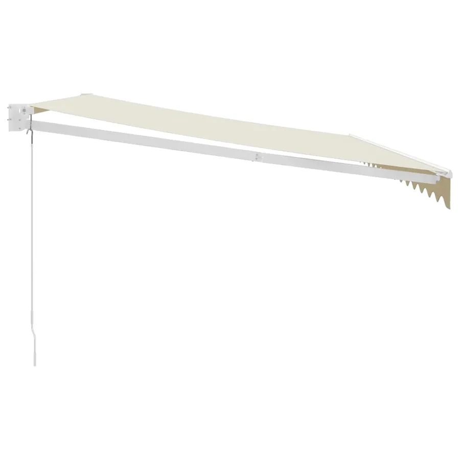 Auvent rétractable crème 4x3 m tissu et aluminium - 4