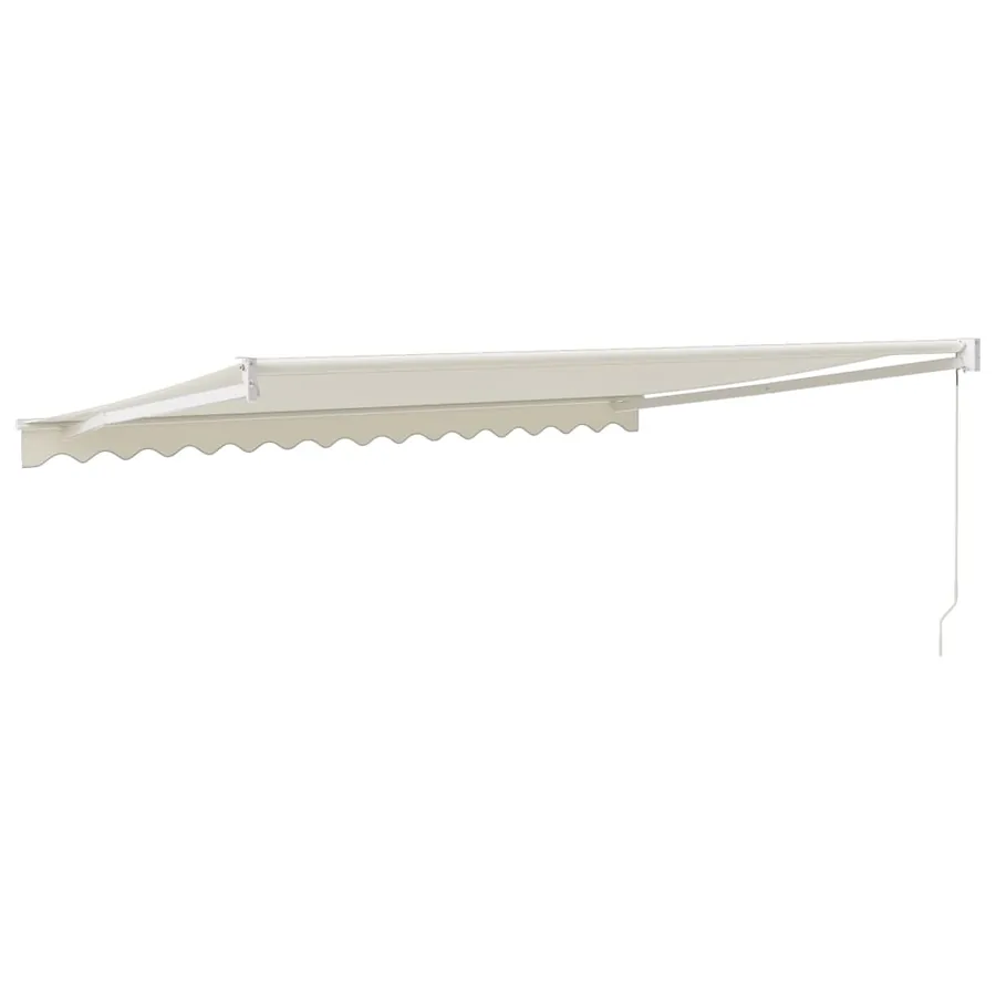 Auvent rétractable crème 4x3 m tissu et aluminium - 5
