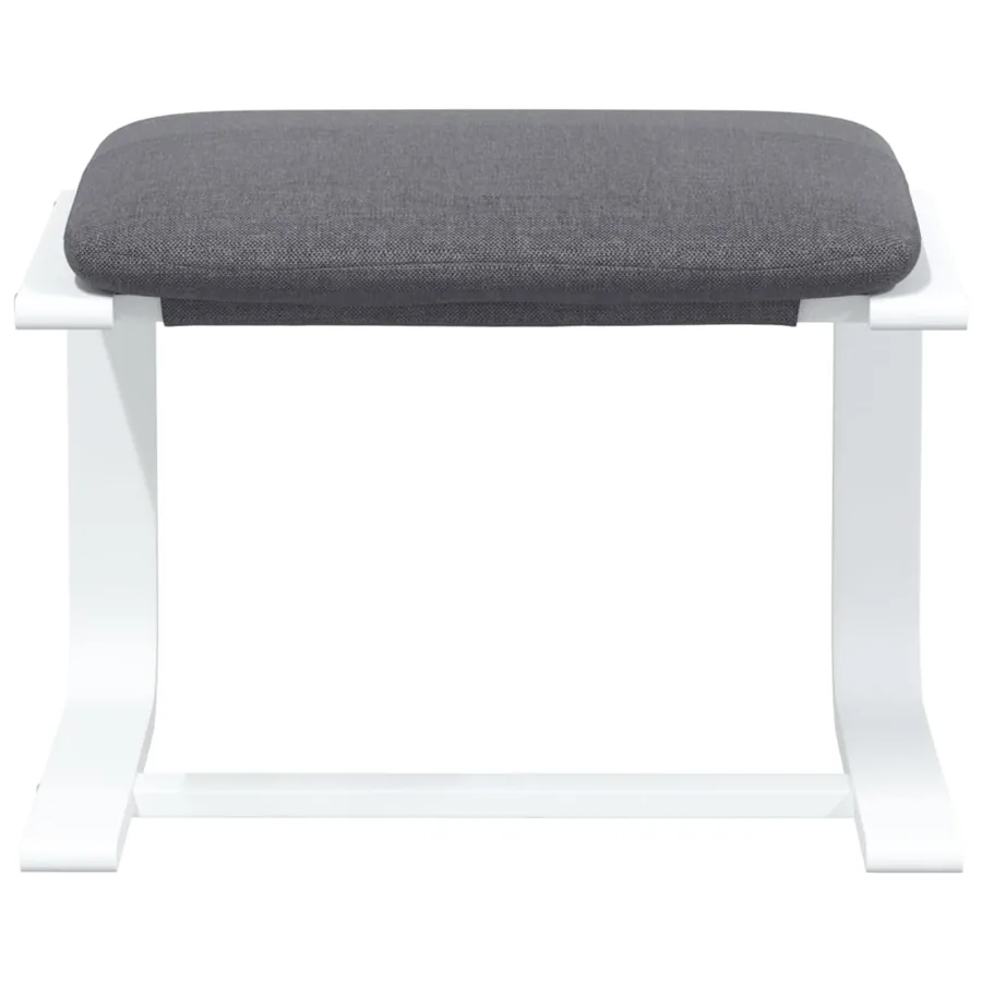 Chaise de relaxation avec repose-pied Gris foncé Tissu - 7