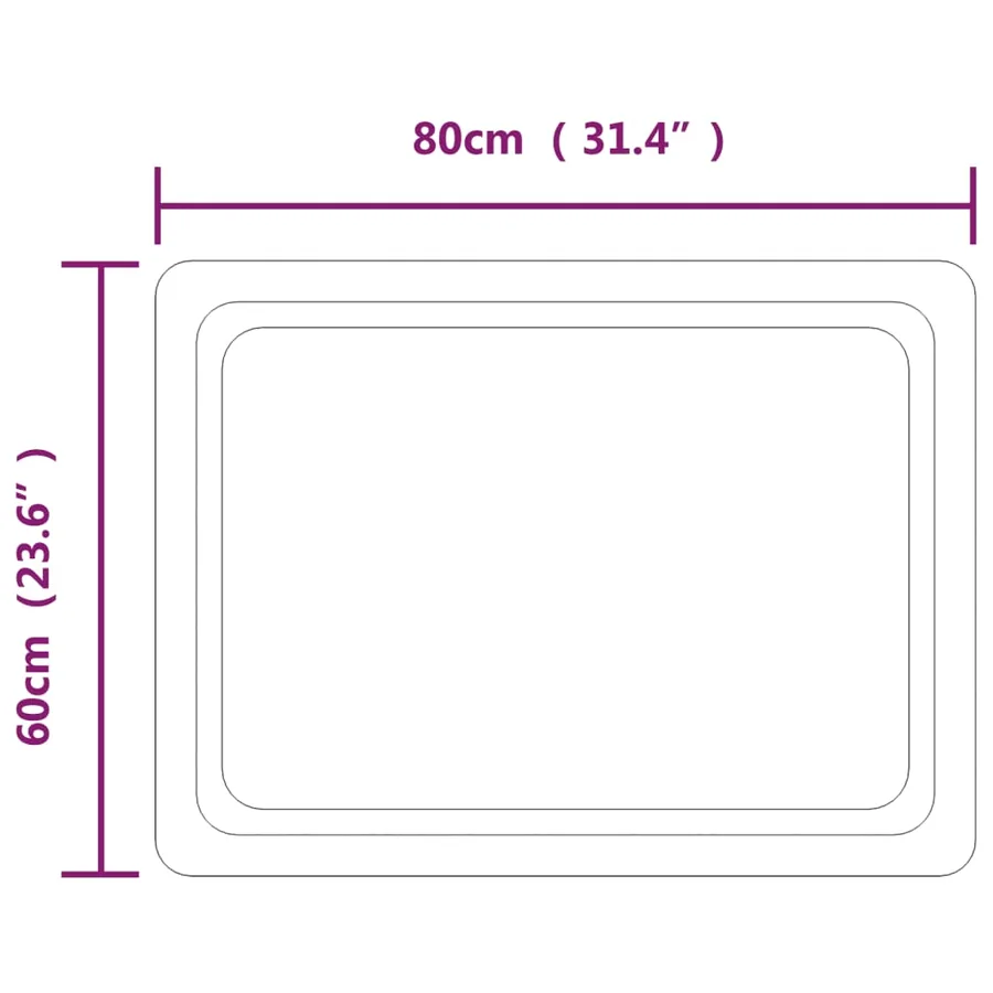 Miroir de salle de bain à LED 60x80 cm - 5