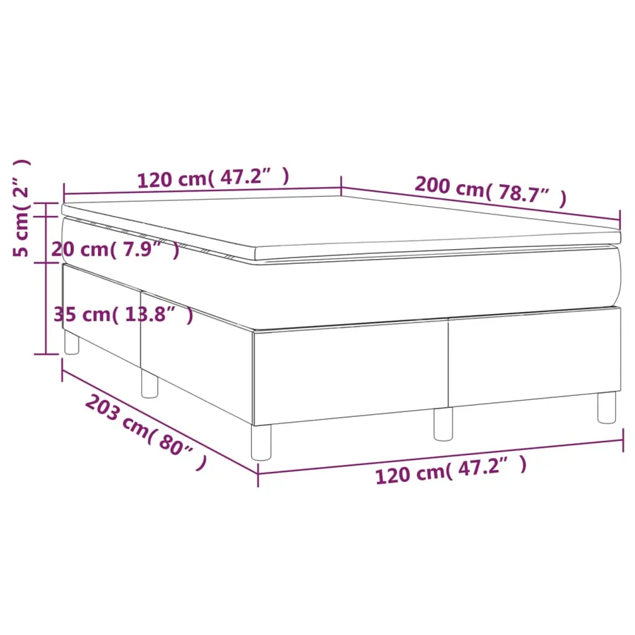 Sommier à lattes de lit avec matelas Cappuccino 120x200 cm - 10