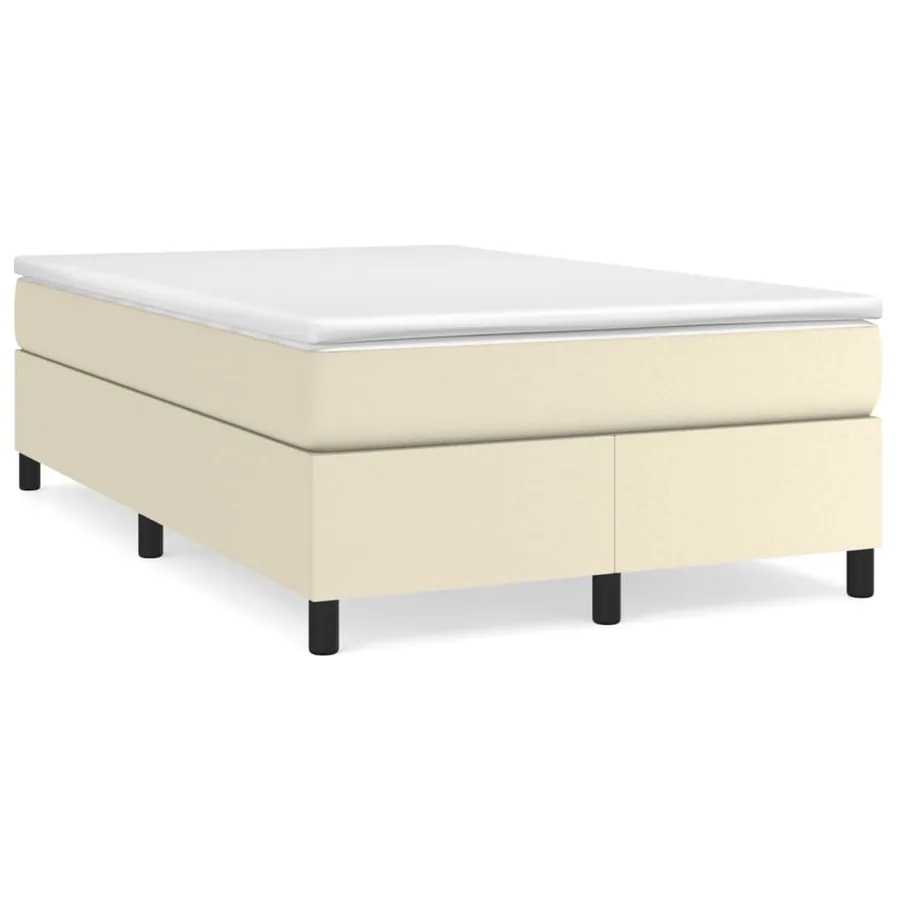 Sommier à lattes de lit avec matelas Crème 120x200cm Similicuir - 2