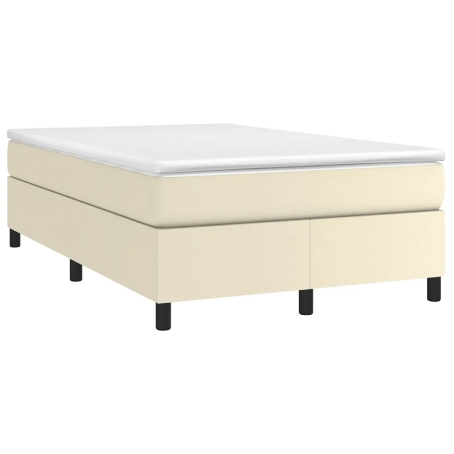 Sommier à lattes de lit avec matelas Crème 120x200cm Similicuir - 3