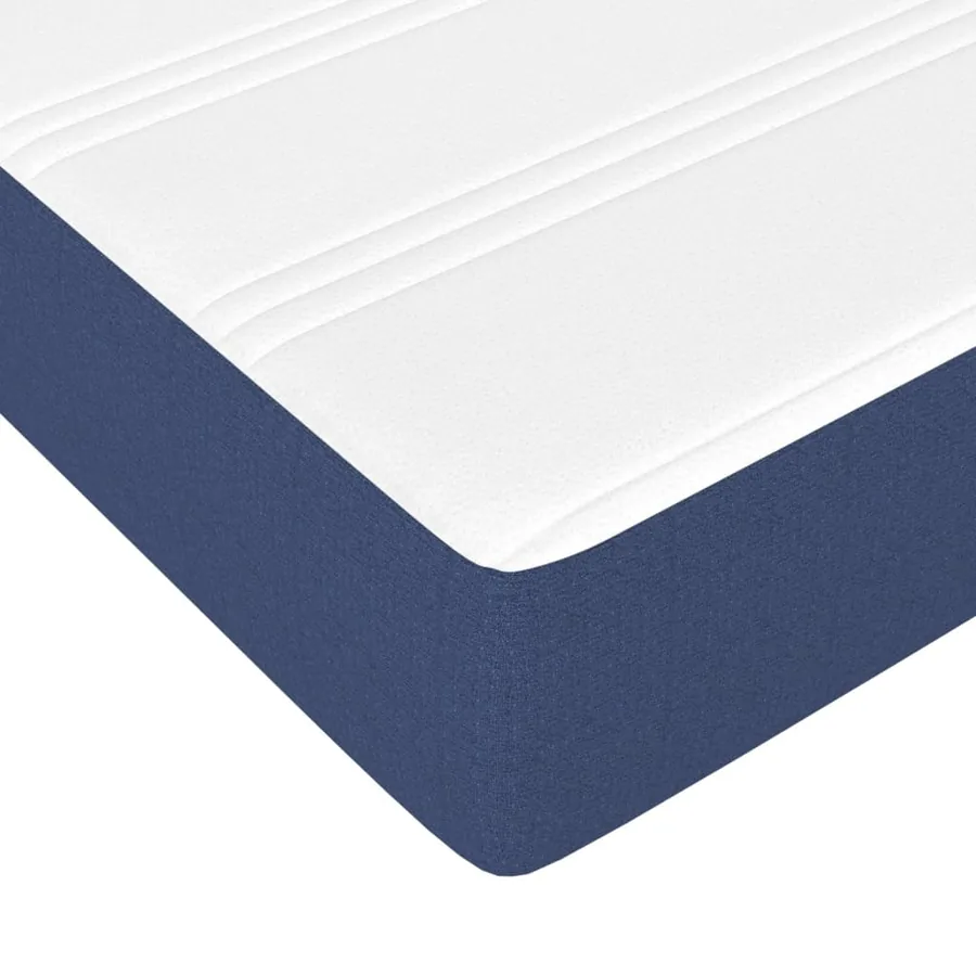 Sommier à lattes de lit avec matelas Bleu 80x200 cm Tissu - 8