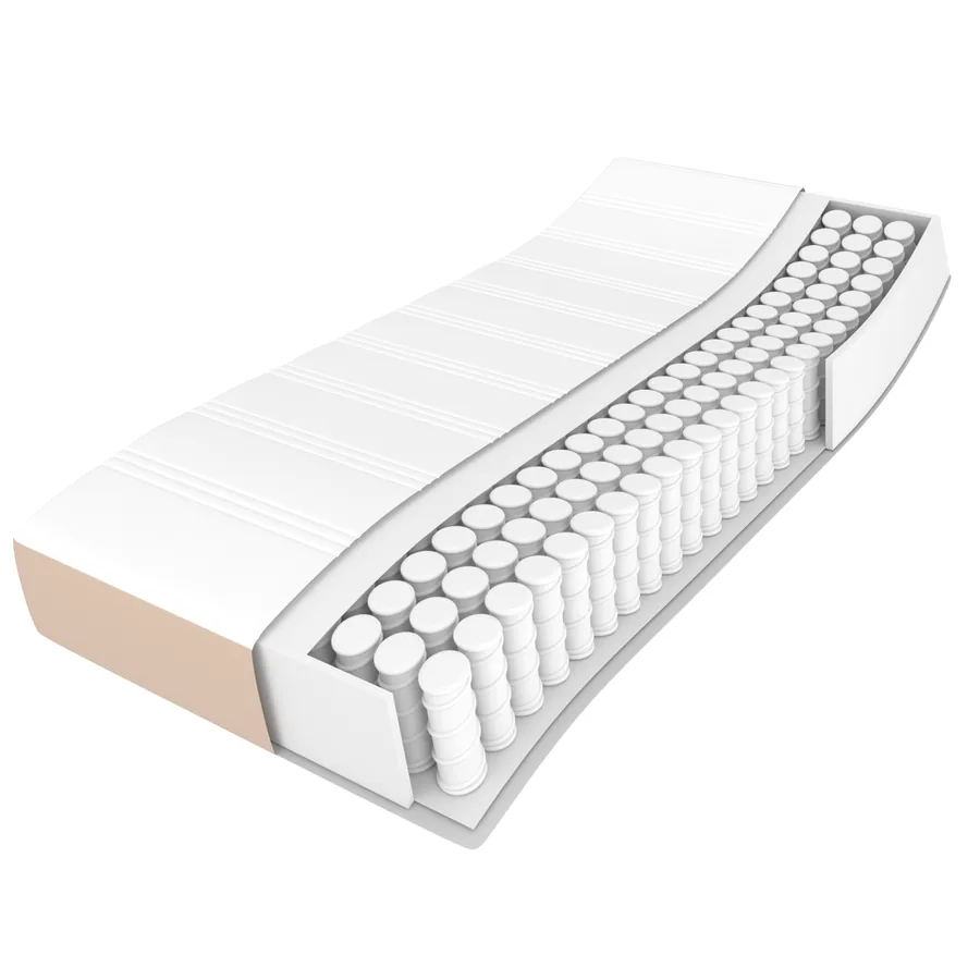 Sommier à lattes de lit avec matelas Cappuccino 100x200 cm - 11