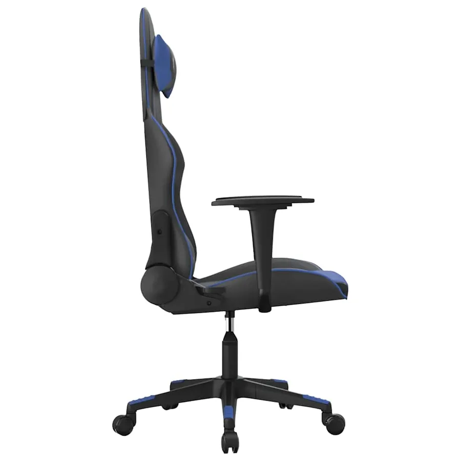 Chaise de jeu Noir et bleu Similicuir - 4