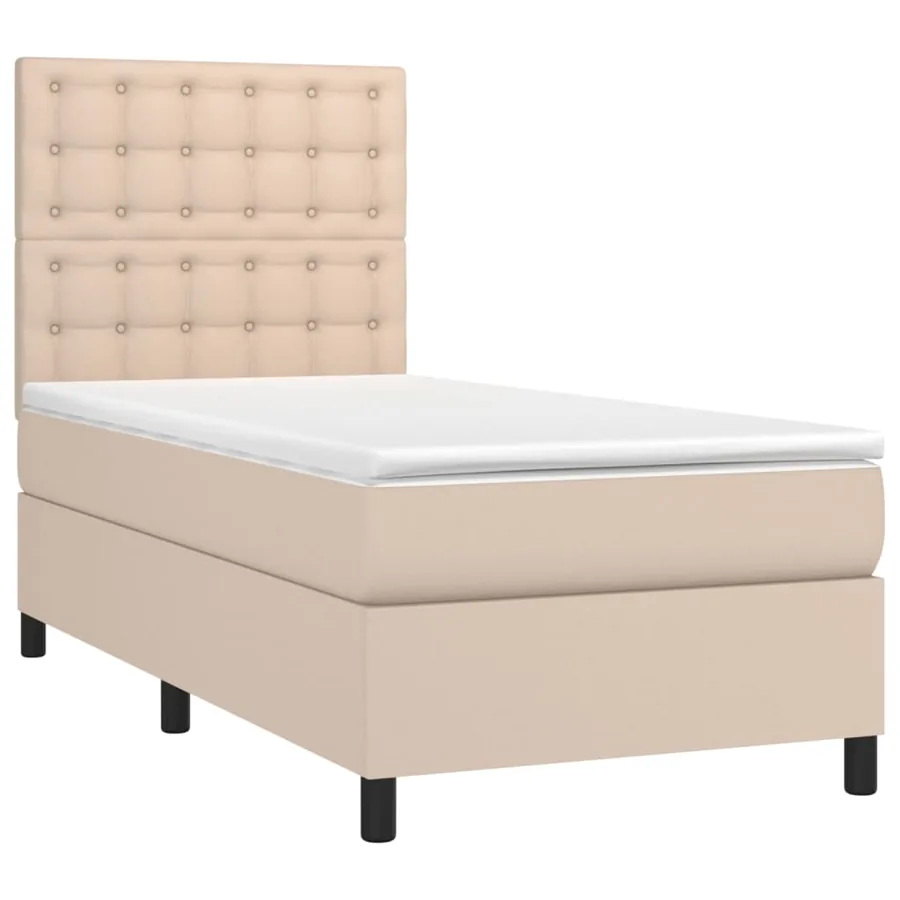 Sommier à lattes de lit avec matelas Cappuccino 80x200 cm - 3