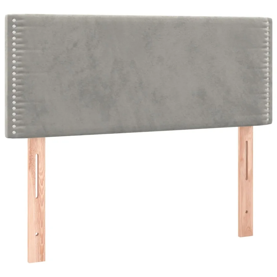 Sommier à lattes de lit et matelas Gris clair 80x200 cm Velours - 6