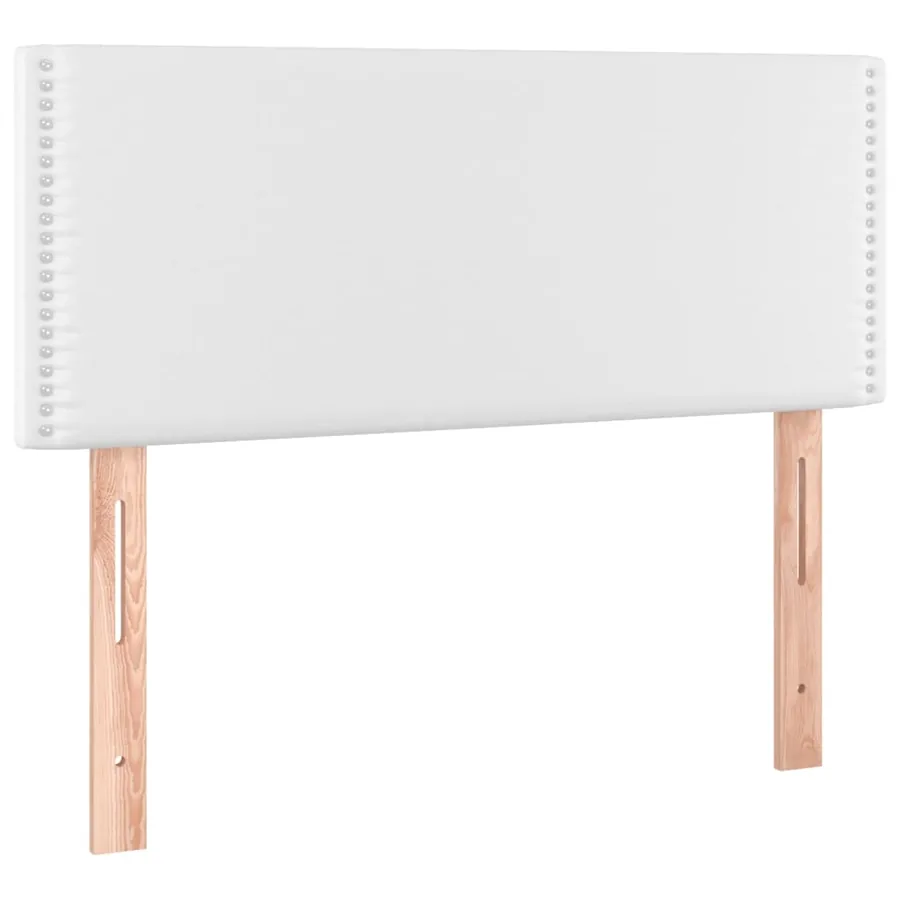 Sommier à lattes de lit avec matelas Blanc 100x200cm Similicuir - 6