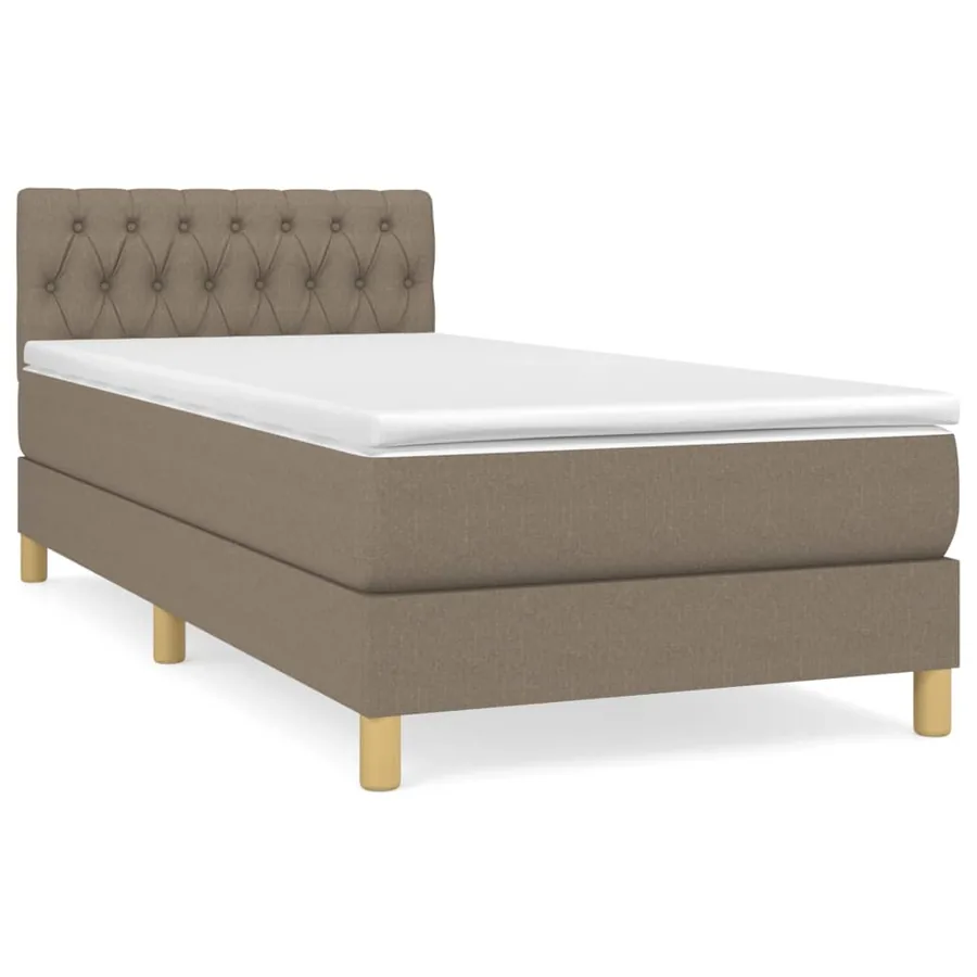Sommier à lattes de lit avec matelas Taupe 80x200 cm Tissu - 2