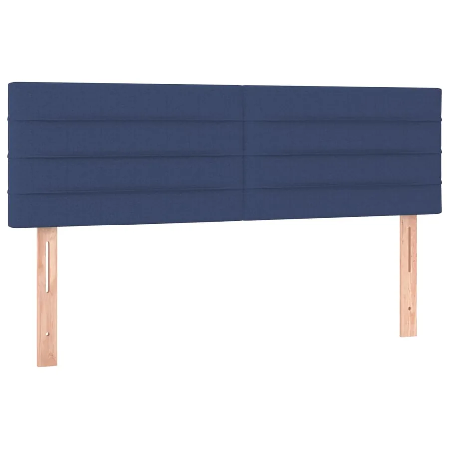 Sommier à lattes de lit avec matelas Bleu 140x200 cm Tissu - 6