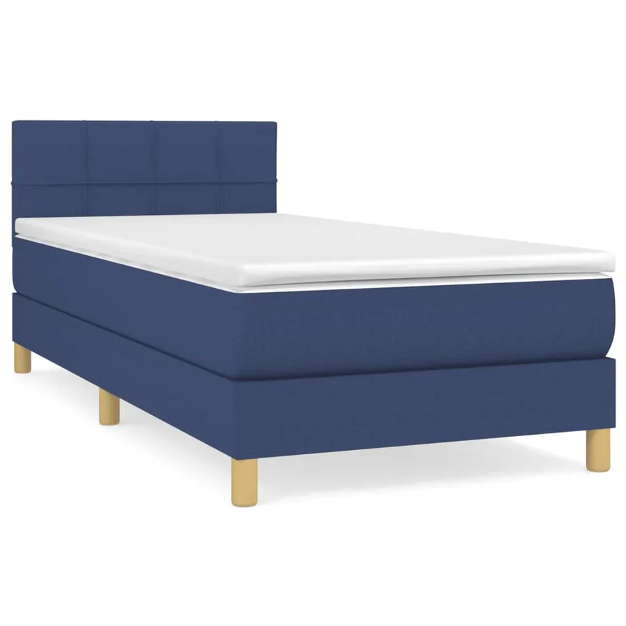 Sommier à lattes de lit avec matelas Bleu 80x200 cm Tissu - 2