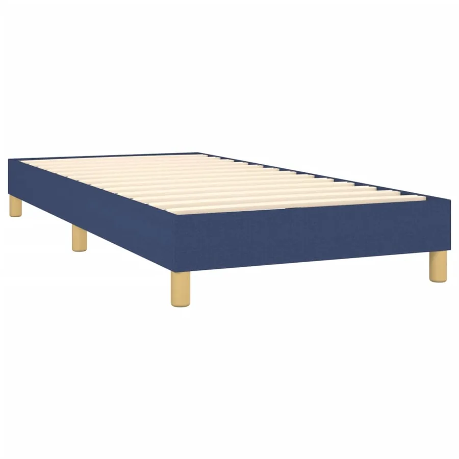 Sommier à lattes de lit avec matelas Bleu 80x200 cm Tissu - 4
