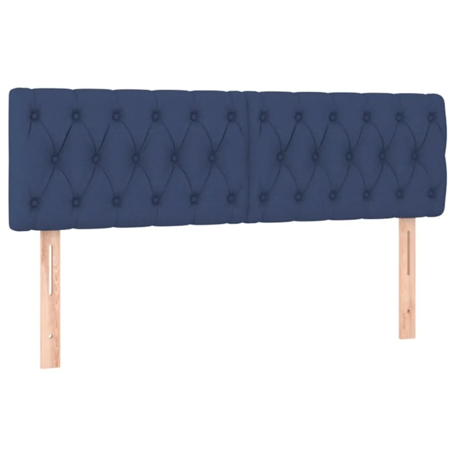 Sommier à lattes de lit avec matelas Bleu 140x200 cm Tissu - 6