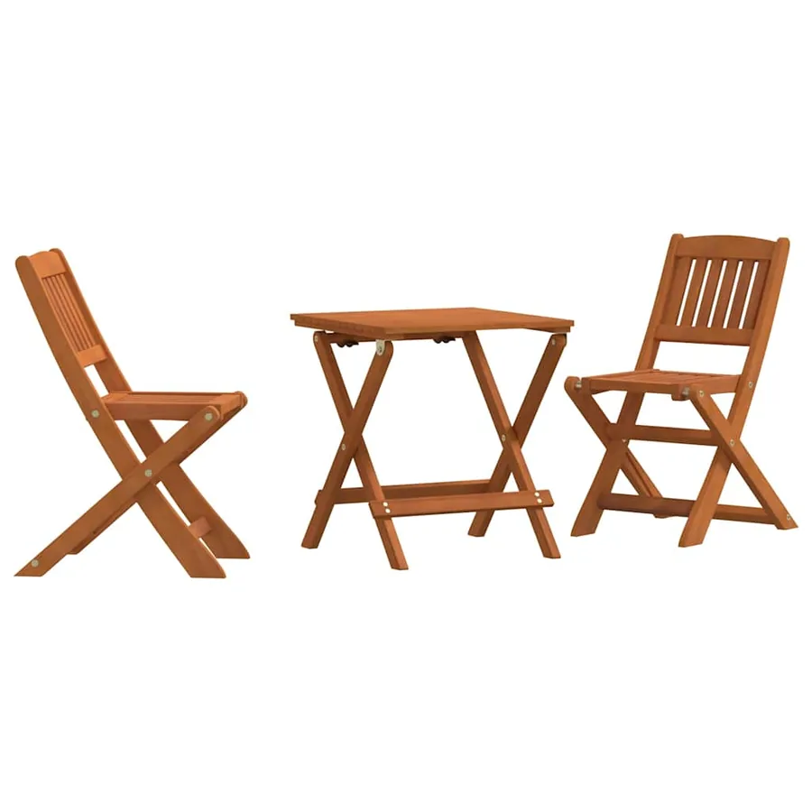 Ensemble de bistro 3 pcs pour enfants Bois d'eucalyptus solide