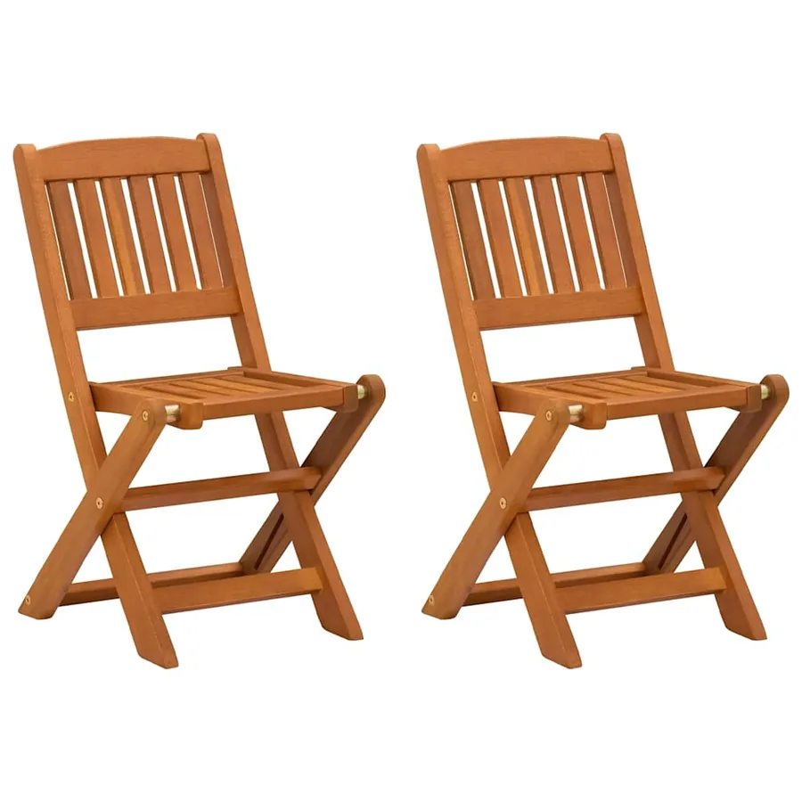 Ensemble de bistro 3 pcs pour enfants Bois d'eucalyptus solide - 2