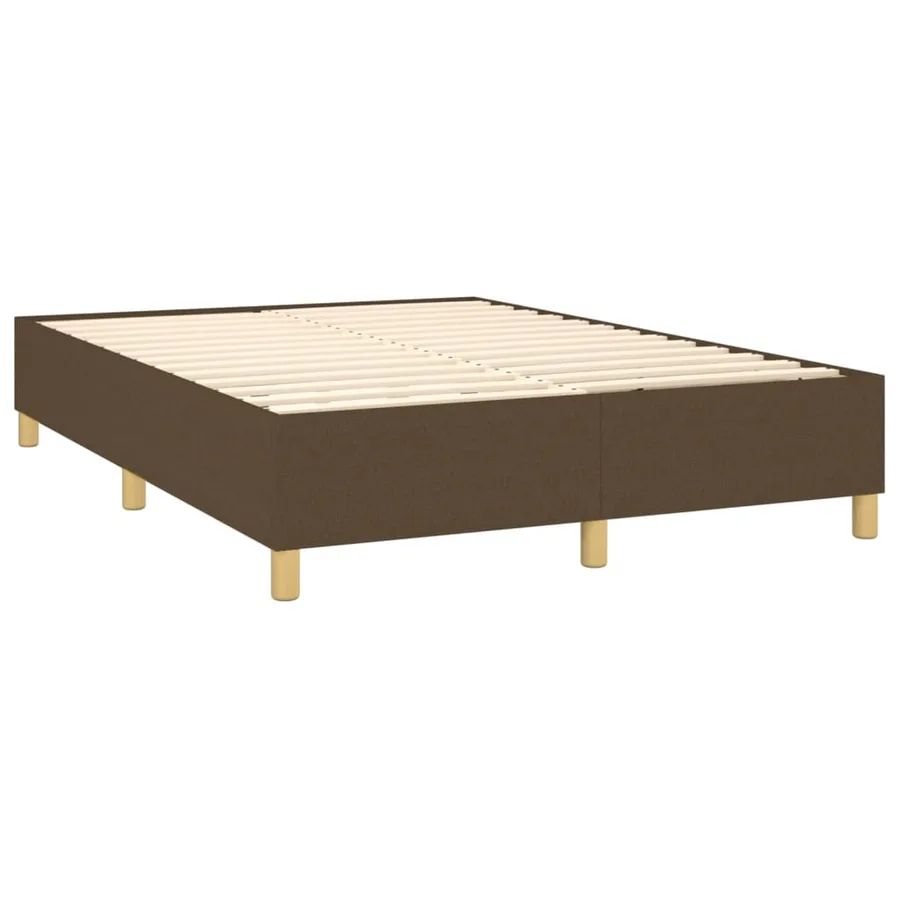 Sommier à lattes de lit avec matelas Marron foncé 140x200 cm - 4
