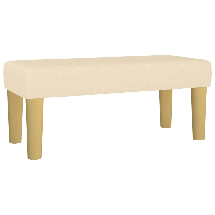Sommier à lattes de lit avec matelas Crème 80x200 cm Tissu - 7