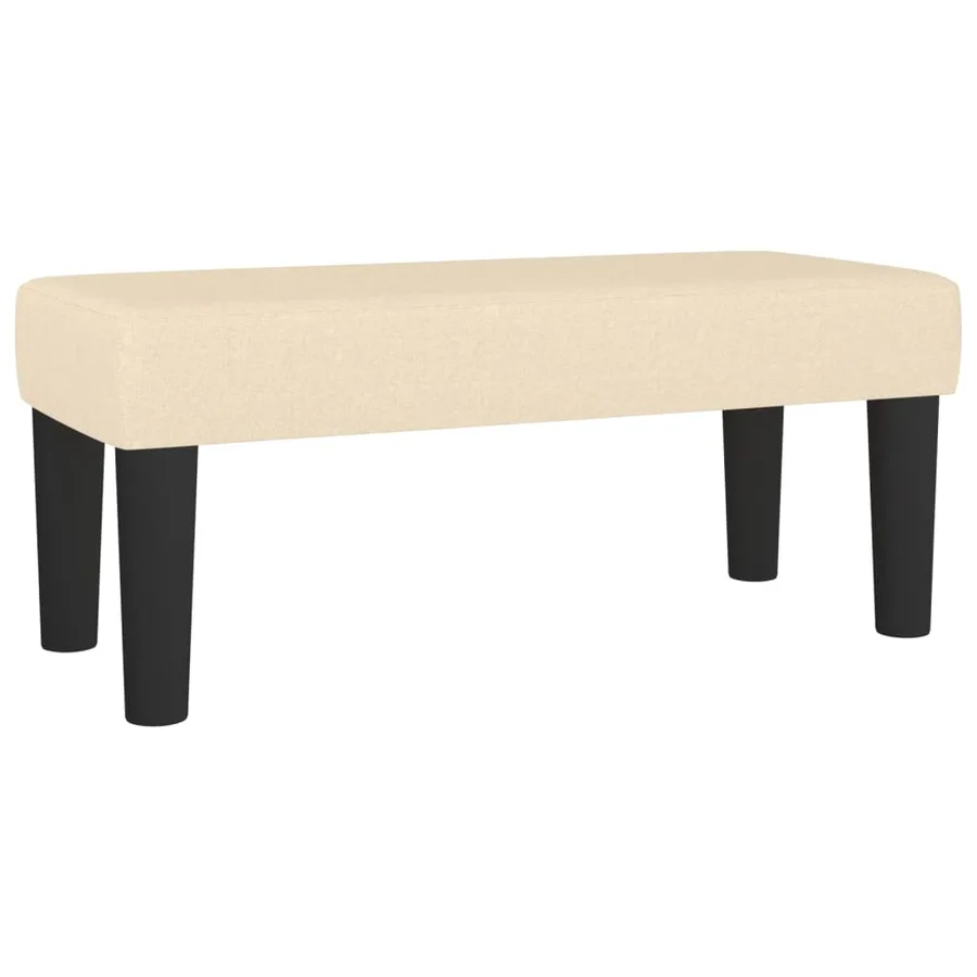 Sommier à lattes de lit avec matelas Crème 100x200 cm Tissu - 7
