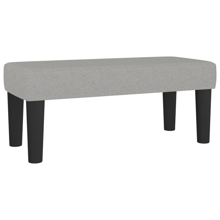 Sommier à lattes de lit avec matelas Gris clair 100x200cm Tissu - 7