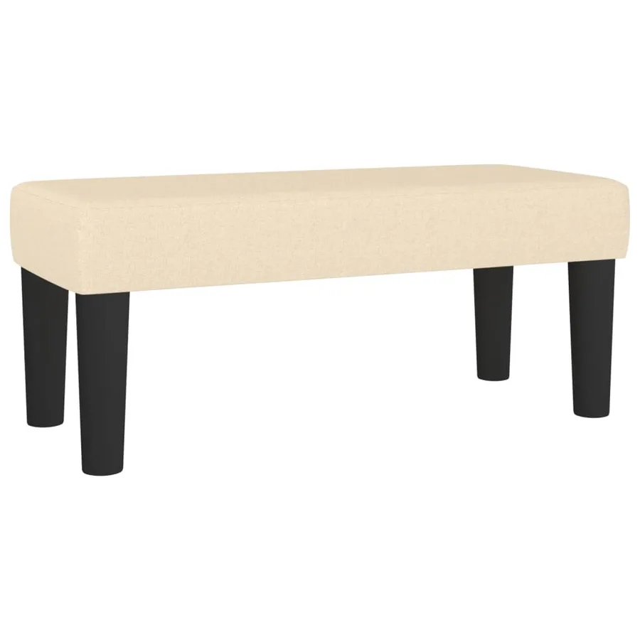 Sommier à lattes de lit avec matelas Crème 90x200 cm Tissu - 7