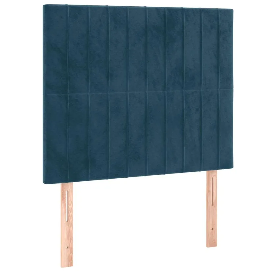 Sommier à lattes de lit avec matelas LED Bleu foncé 100x200 cm - 7