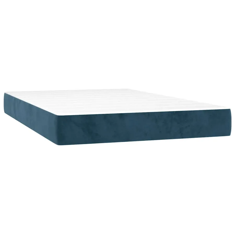 Sommier à lattes de lit avec matelas LED Bleu foncé 120x200 cm - 6