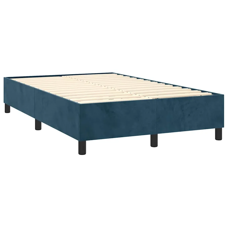 Sommier à lattes de lit avec matelas LED Bleu foncé 120x200 cm - 5