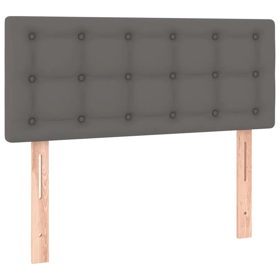 Sommier à lattes de lit avec matelas et LED Gris 80x200 cm - 7