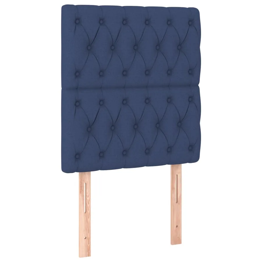 Sommier à lattes de lit avec matelas Bleu 80x200 cm Tissu - 6