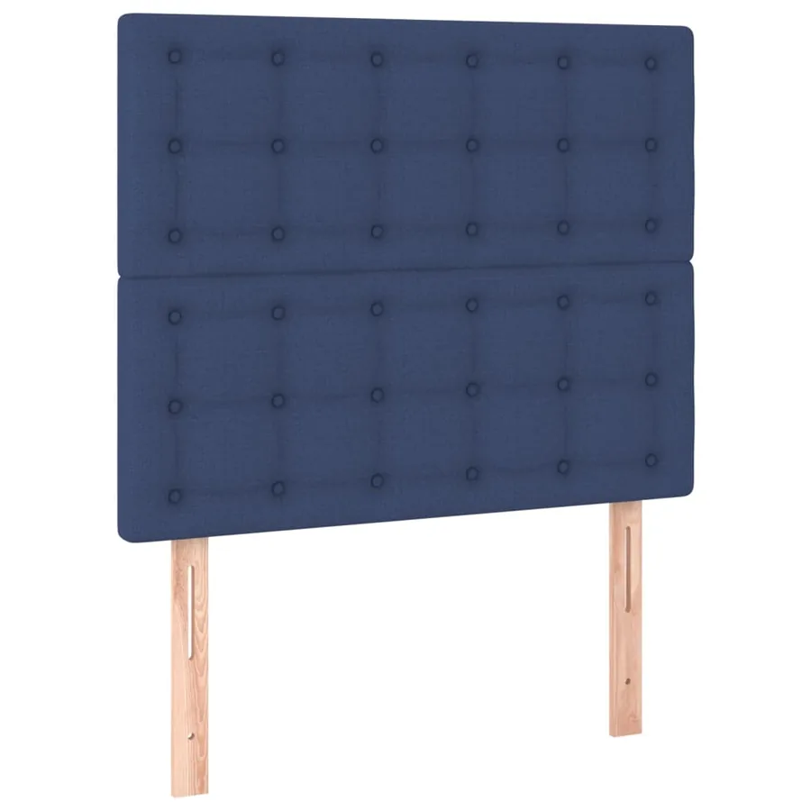 Sommier à lattes de lit avec matelas Bleu 80x200 cm Tissu - 6