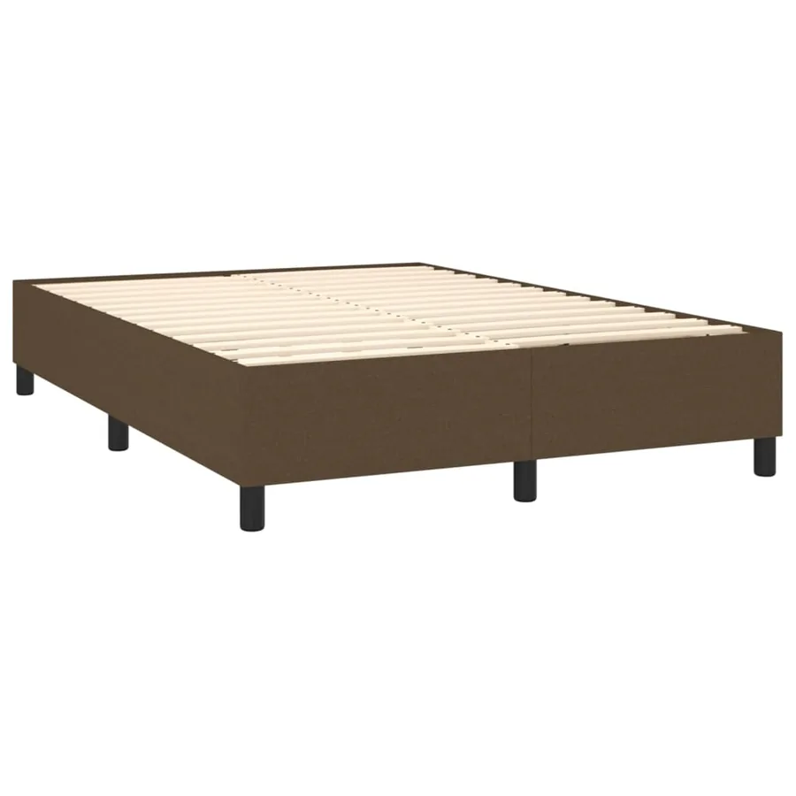 Sommier à lattes de lit avec matelas Marron foncé 140x190 cm - 4