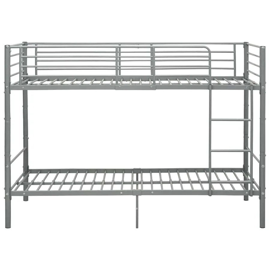 Lit superposé sans matelas gris métal 90x200 cm - 3
