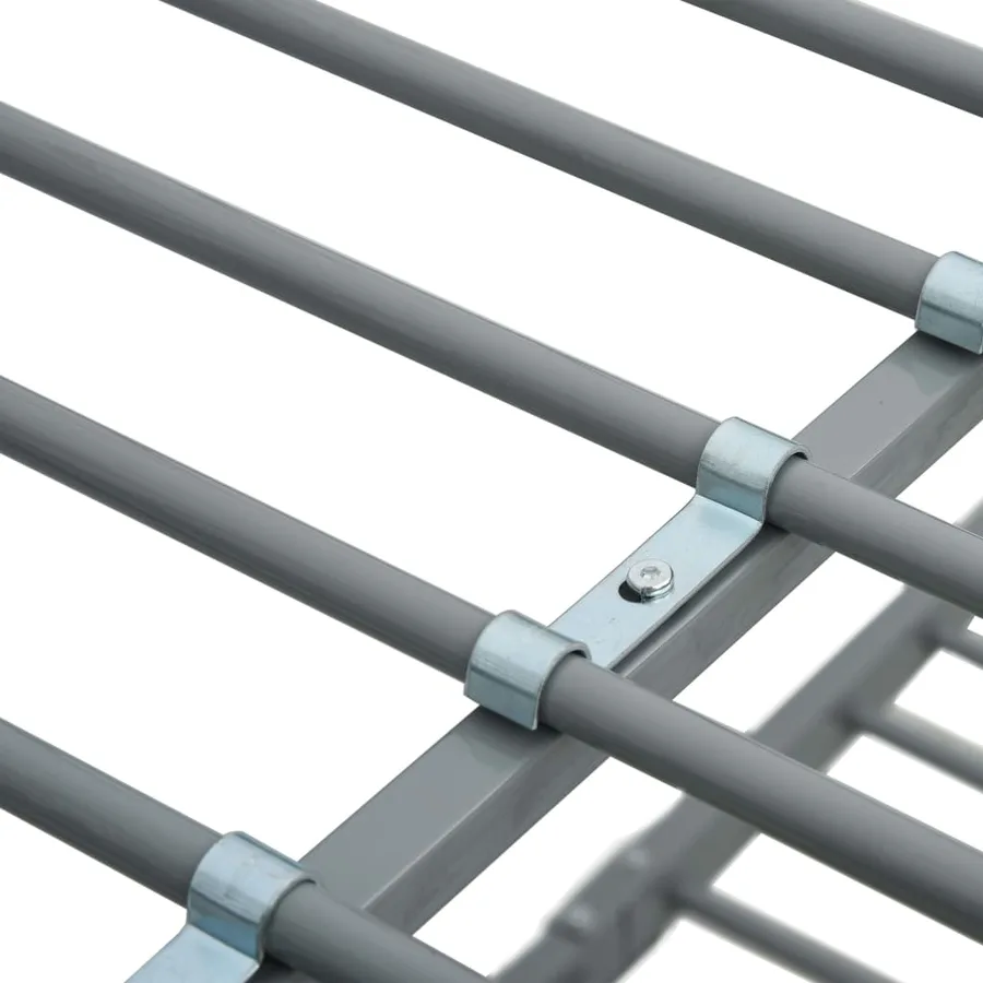 Lit superposé sans matelas gris métal 90x200 cm - 6