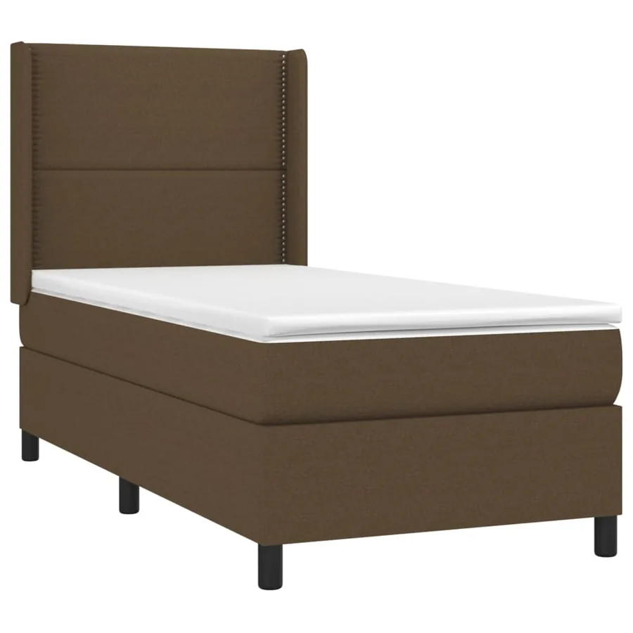 Sommier à lattes de lit avec matelas Marron foncé 90x200 cm - 3