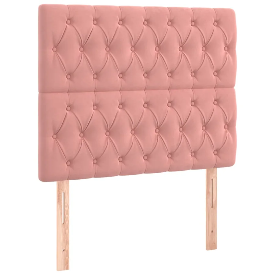 Sommier à lattes de lit avec matelas Rose 100x200 cm Velours - 6