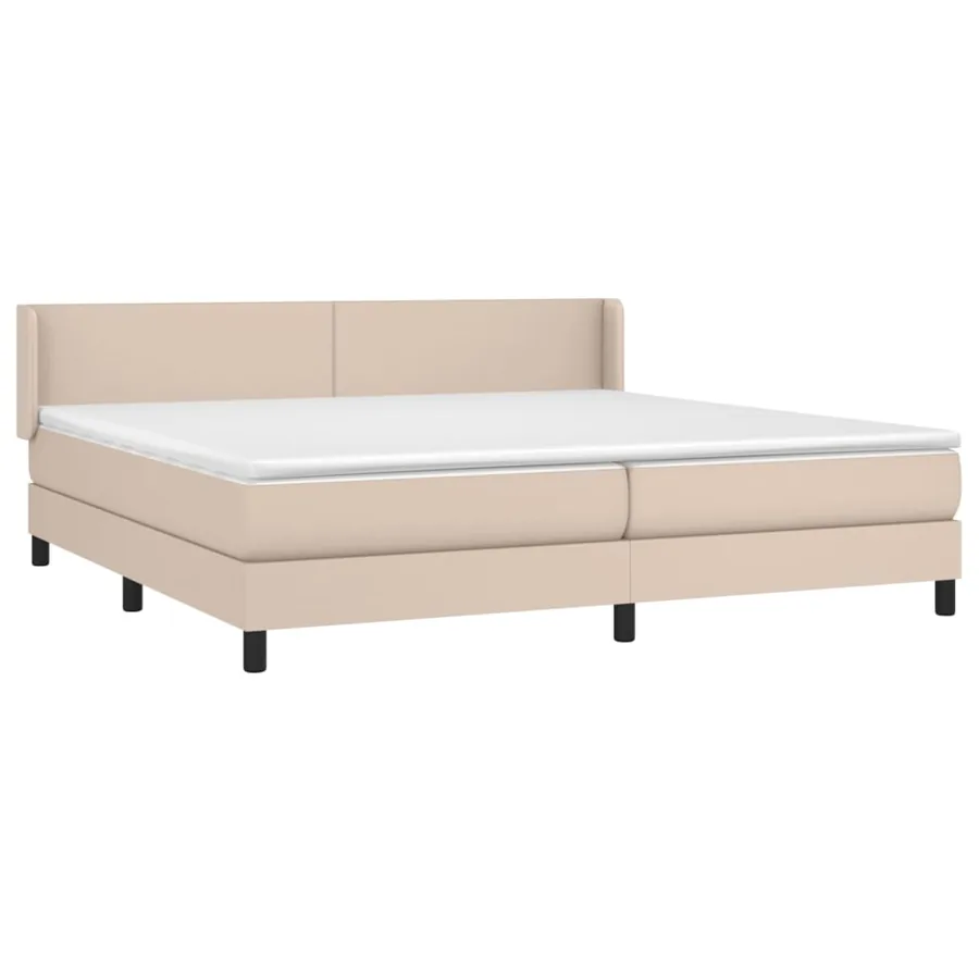 Sommier à lattes de lit avec matelas Cappuccino 200x200 cm - 3