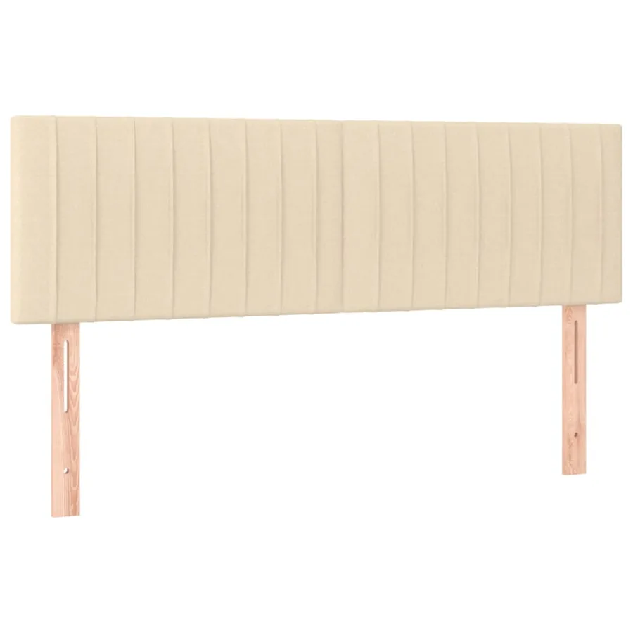 Sommier à lattes de lit avec matelas Crème 140x190 cm Tissu - 6