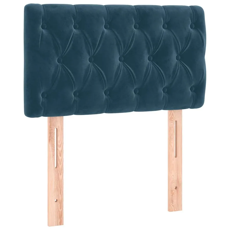 Sommier à lattes de lit et matelas Bleu foncé 200x200cm Velours - 6