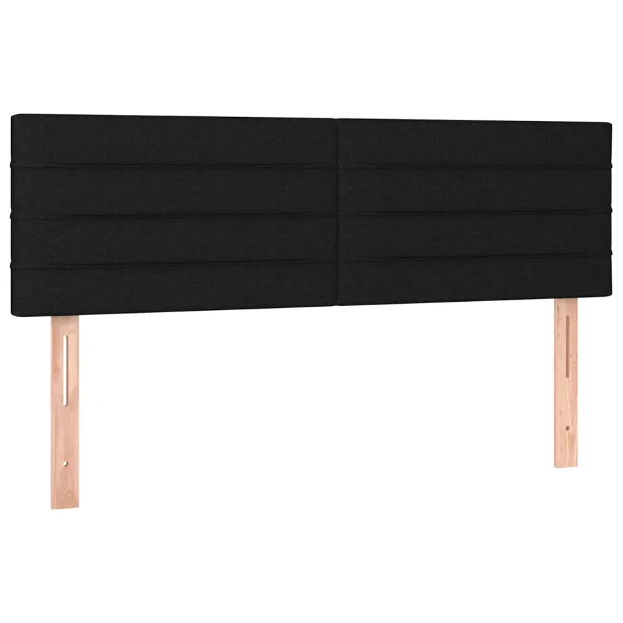Sommier à lattes de lit avec matelas Noir 140x200 cm Tissu - 6