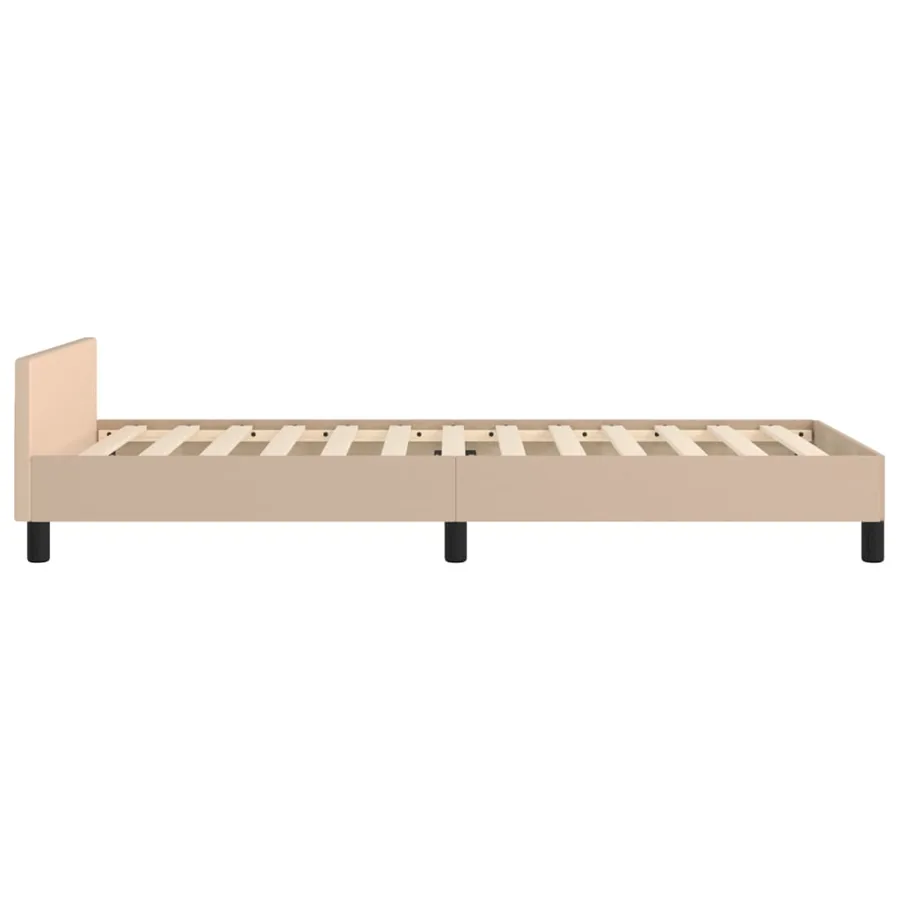Cadre de lit sans matelas cappuccino 100x200 cm similicuir - 7