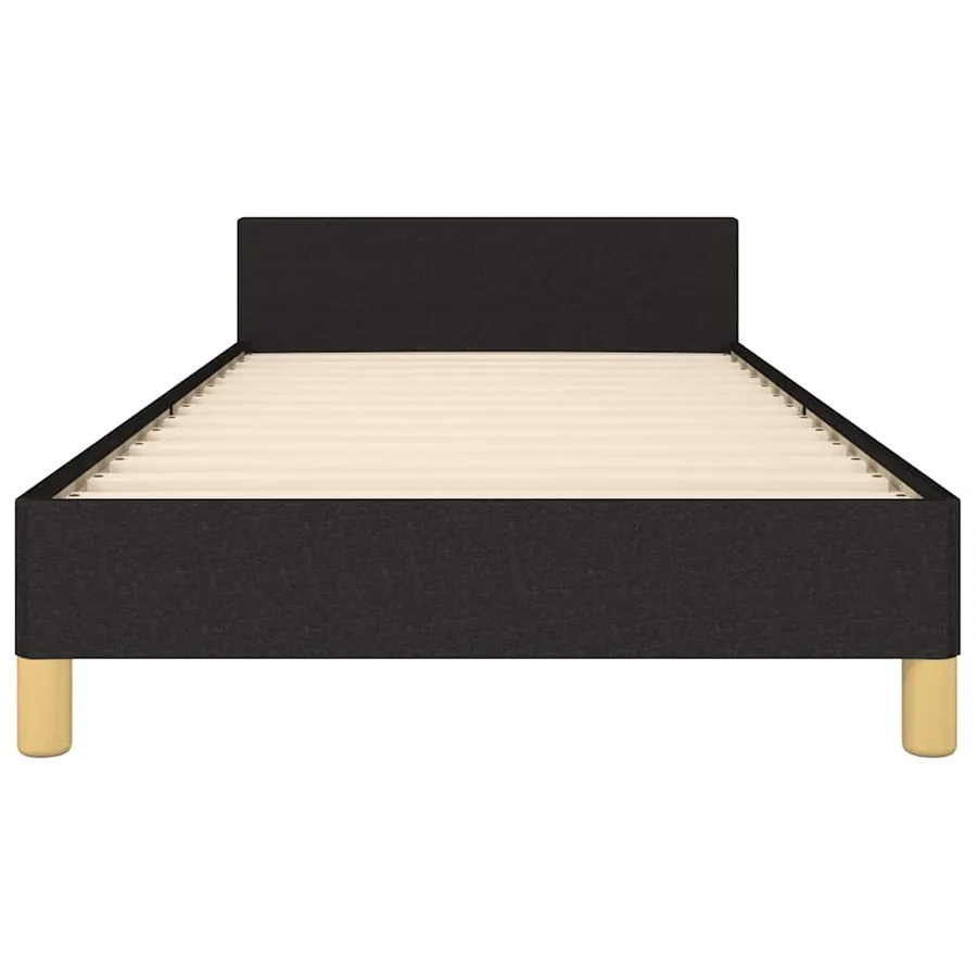 Cadre de lit sans matelas noir 90x200 cm tissu - 6