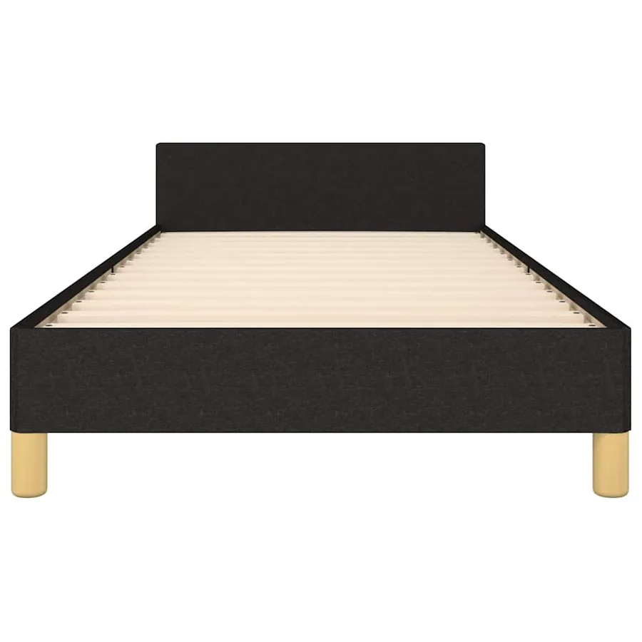 Cadre de lit sans matelas noir 80x200 cm tissu - 5