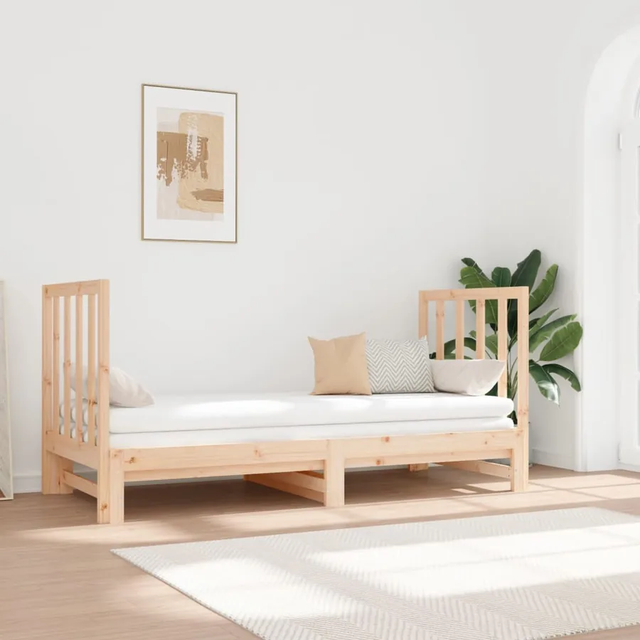 Lit coulissant sans matelas 2x(90x190) cm