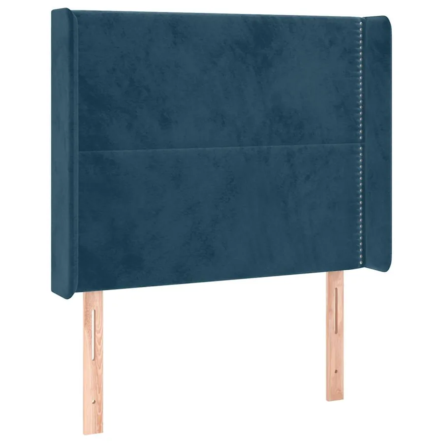 Tête de lit à LED Bleu foncé 93x16x118/128 cm Velours - 3